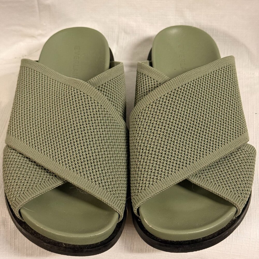 Everlane The ReKnit Form Crossover Sandal Seagrass Green Size 6